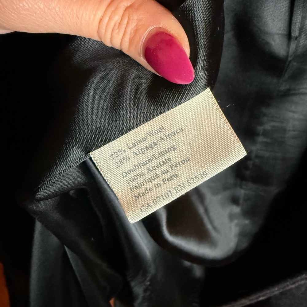 Hilary Radley Wool & Alpaca Superfine Blend Gray Duffle Coat Size 6 - Picture 5 of 12